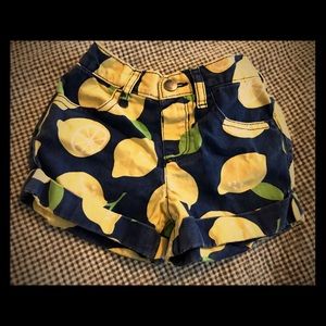 Lemon Print Shorts